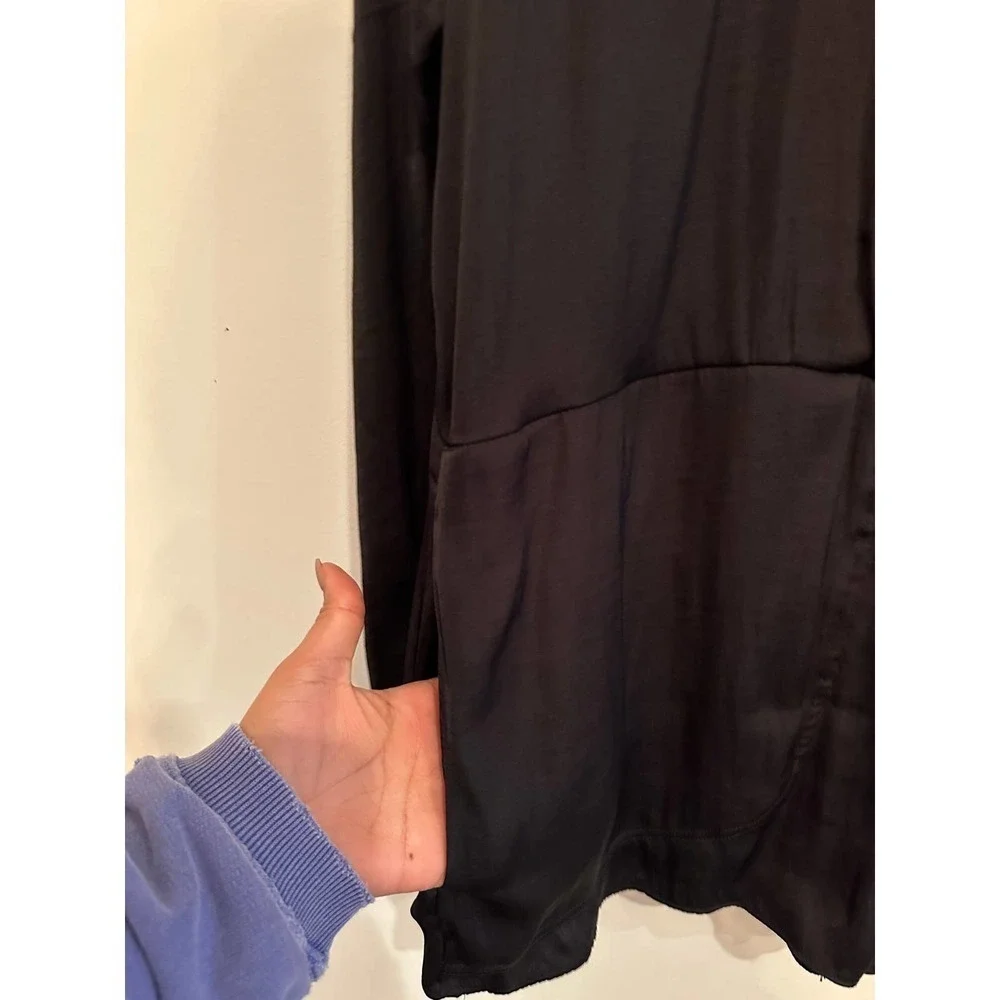 Free People Black Satin Playsuit